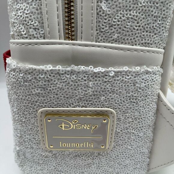 Loungefly Chistmas Mickey Mouse Cosplay Sequin Mini Backpack and Wallet Lot of 2 - Picture 5 of 13